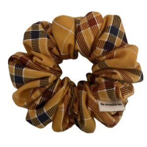 Regular Fall Scrunchie- Mustard Plaid